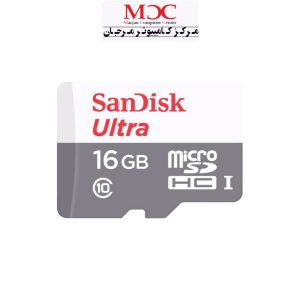 کارت حافظه microSDHC سن دیسک مدل Ultra کلاس ۱۰ استاندارد UHS-I U1 سرعت ۸۰MBps 533X ظرفیت ۱۶ گیگابایت